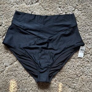 Aerie Black High-Waisted Suit Bottoms